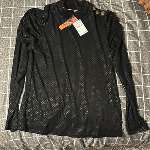Black Going out Mock-neck